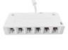 6-hole junction box, white, 100mm 22AWG mini female LEDUA