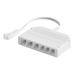 6-hole junction box, white, 100mm 22AWG mini female LEDUA