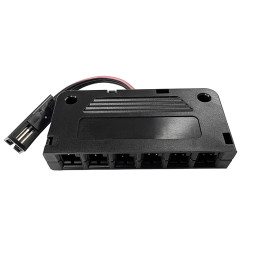 6-hole junction box, black, 100mm 22AWG mini female LEDUA