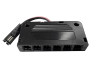6-hole junction box, black, 100mm 22AWG mini female LEDUA