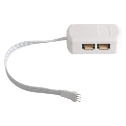 4-hole RGB junction box, white, 100mm 22AWG mini female LEDUA