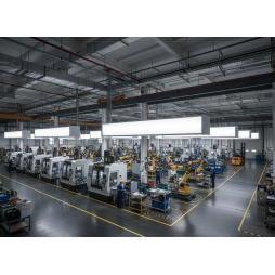 LED pendant linear lamp "N110-3000" 180W U-shaped 3500K gray housing LEDUA