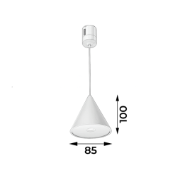 LED track light AeroLine YZ1824 48V 7W 4000K 85*100mm black color LEDUA