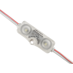 LED modules 2835-2smd 12V 0.15watt Samsung IP67 with lens white (20pcs per plate) LEDUA