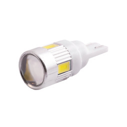 LED car lamp T10-5630-6smd with lens white 24V LEDUA