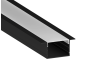 Aluminum profile for LED strip AL-29 2 meters black mortise "In places deformation" LEDUA