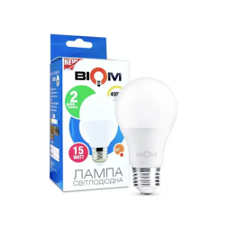 LED lamp A60 15W E27 4500K 175-260V matte VT-516 Biom