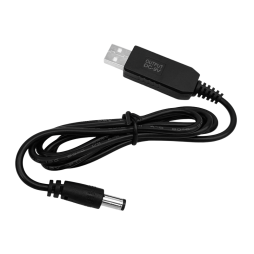 DC cable for router 12V or 9V from 5V USB power bank 1A length 1m