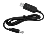 DC cable for router 12V or 9V from 5V USB power bank 1A length 1m