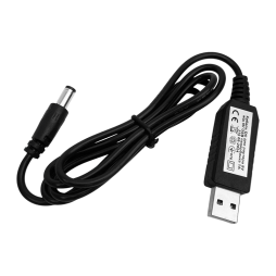 DC cable for router 12V or 9V from 5V USB power bank 1A length 1m