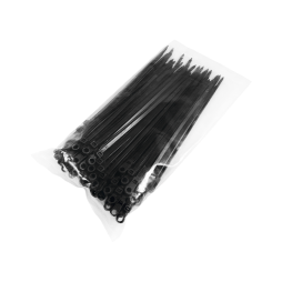 Cable ties with ring 200x5mm black 100pcs LMA2737 Lemanso