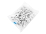 Cable clip 10x18mm flat white 100pcs LMA2781 Lemanso