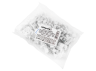 Cable clip 14x18mm flat white 100pcs LMA2783 Lemanso