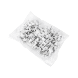 Cable clip 14x18mm flat white 100pcs LMA2783 Lemanso