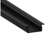 Aluminum profile for LED strip AL-107 2 meters black recessed LEDUA