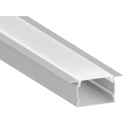 Aluminum profile for LED strip AL-108 2 meters anodized recessed LEDUA