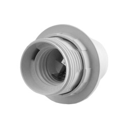 E27 plastic lampholder /thread-ring+locking ring/ white LM2503 Lemanso