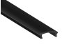 Aluminum profile for LED strip AL-89 2 meters black profile 1.95m, black diffuser 2m recessed LEDUA