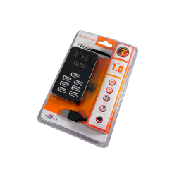 USB HUB with 7 USB 2.0 ports with switch (Model:P-1602), in blister, 4-1070, active