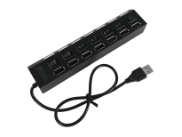 USB HUB with 7 USB 2.0 ports, with switches and backlight, 4-1060, 4-1072, active