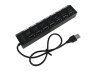 USB HUB with 7 USB 2.0 ports, with switches and backlight, 4-1060, 4-1072, active