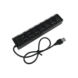 USB HUB with 7 USB 2.0 ports, with switches and backlight, 4-1073, active