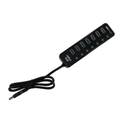 USB HUB with 7 USB 3.0 ports, with switches and backlight, 4-1075, active