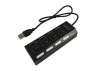 USB HUB to 4 USB 2.0 ports, with switches and backlight, 4-1029, active