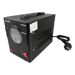 Relay voltage stabilizer single-phase 2000VA 1600W 170-270V black LM40303 warranty 2 years Lemanso