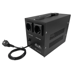 Relay voltage stabilizer single-phase 1500VA 1200W 170-270V black LM40302 warranty 2 years Lemanso