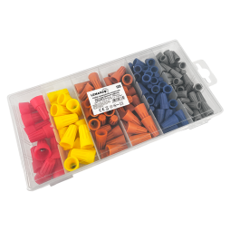 Set of insulating caps for twisting cable 158 pcs in a plastic box LM2669 Lemanso