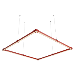 LED pendant, ceiling lamp "Quadra mini" square 110-240V 32W 4500k 1000*1000 red body LEDUA