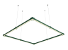 LED pendant, ceiling lamp "Quadra mini" "Quadra mini" square 110-240V 32W 4500k 1000*1000 green body LEDUA