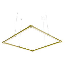 LED pendant, ceiling lamp "Quadra mini" "Quadra mini" square 110-240V 32W 6500k 1000*1000 yellow body LEDUA