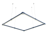 LED pendant, ceiling lamp  "Quadra 2 mini" square 110-240V 64W 4500k 2000*2000 blue body LEDUA