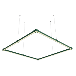 LED pendant, ceiling lamp  "Quadra 2 mini" square 110-240V 64W 4500k 2000*2000 green body LEDUA