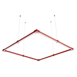LED pendant, ceiling lamp  "Quadra 2 mini" square 110-240V 64W 6500k 2000*2000 red body LEDUA