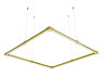 LED pendant, ceiling lamp  "Quadra 2 mini" square 110-240V 64W 6500k 2000*2000 yellow body LEDUA