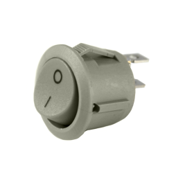 Switch KCD1-101-5;on-off 2pin round gray LEDUA