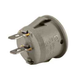 Switch KCD1-101-5;on-off 2pin round gray LEDUA