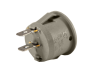 Switch KCD1-101-5;on-off 2pin round gray LEDUA