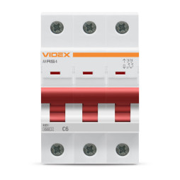Circuit breaker RS4 3p 6A C 4.5kA VIDEX RESIST