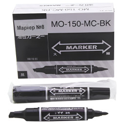 Marker No. 8 double-sided black 1.0 mm (round) and 5.0 mm (angle)
