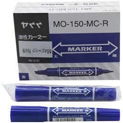 Marker No. 9 double-sided blue 1.0 mm (round) and 5.0 mm (angle)