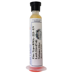 Flux gel for soldering Amtech Rma-223 Tpf(uv) lot 111-07-01 in a syringe (made USA amtech logo)