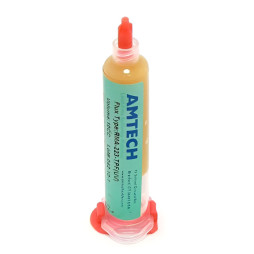 Flux gel for soldering Amtech Rma-223 Tpf(uv) lot 212-316 in a syringe made USA LLS logo