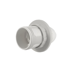 E14 plastic socket/thread-ring+locking ring/white LM2502