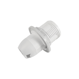 E14 plastic socket/thread-ring+locking ring/white LM2502