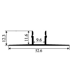 Aluminum profile for LED strip for plasterboard AL-36 2 meters anodized under plaster LEDUA WITHOUT DIFFUSER