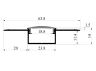 Aluminum profile for LED strip for plasterboard AL-64 3 meters under plaster LEDUA